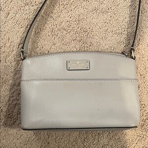 kate spade Light Gray Leather Crossbody Bag